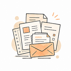 いつのかわからない書類や手続き関係の雑多な紙類